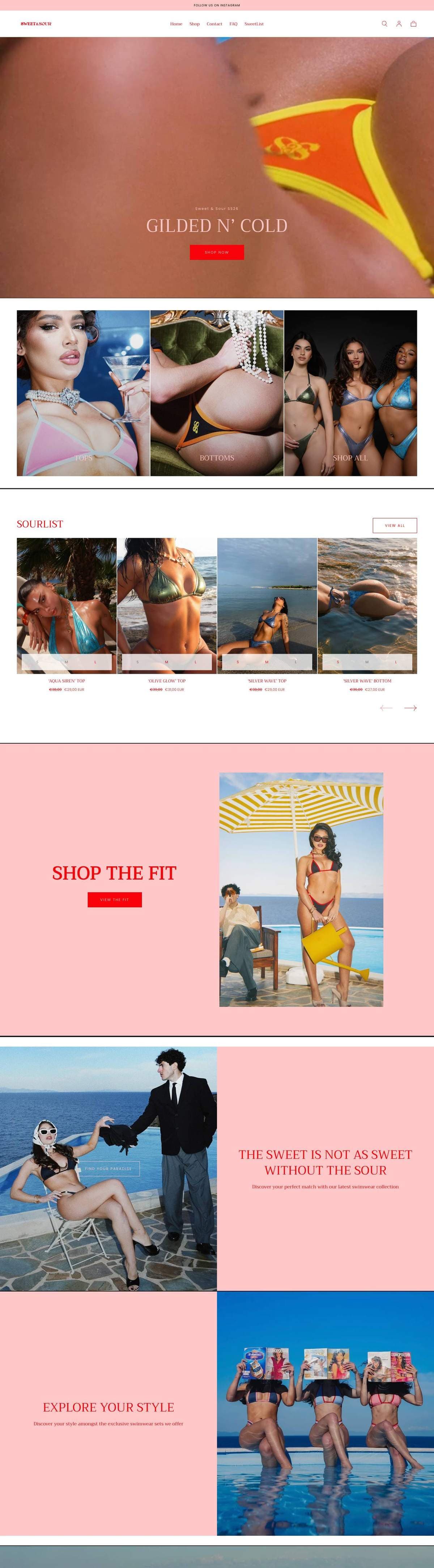 Sweet & Sour, the whole homepage